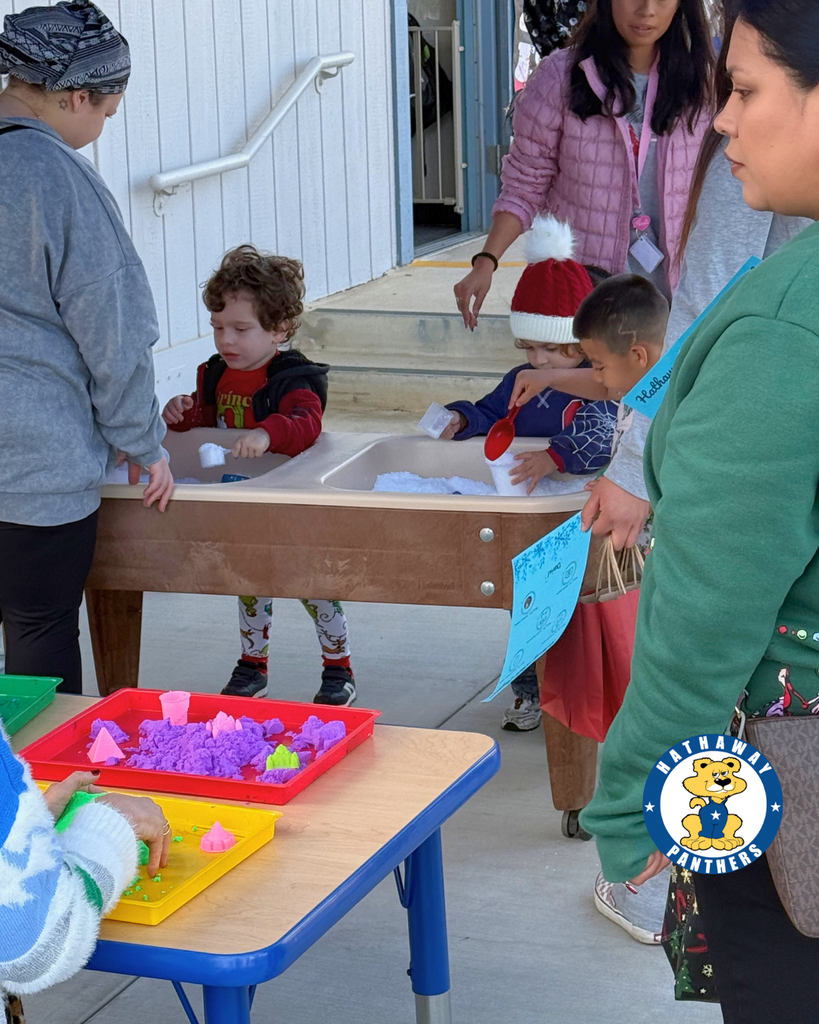 preschool winter celebration with student, parents and teachers