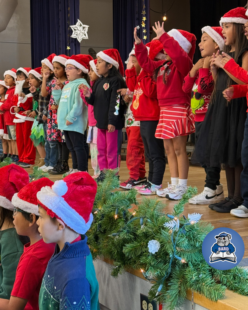 winter celebration with student, parents and teachers