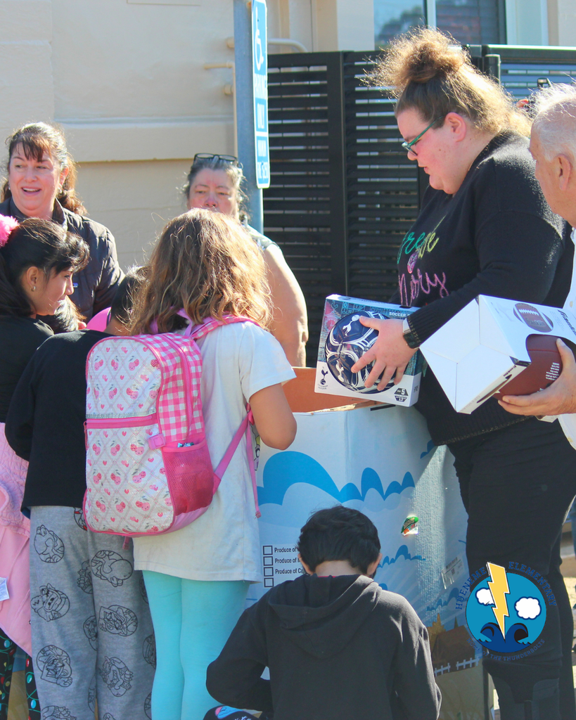 students getting their sports balls