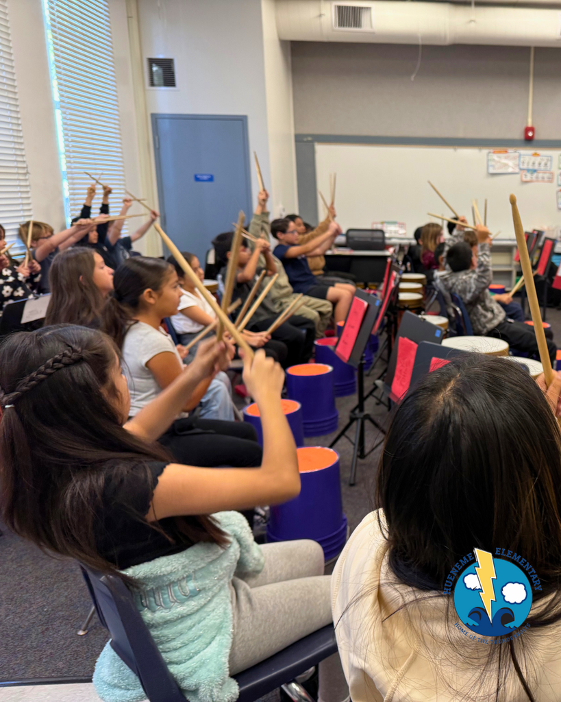 students during music lessons