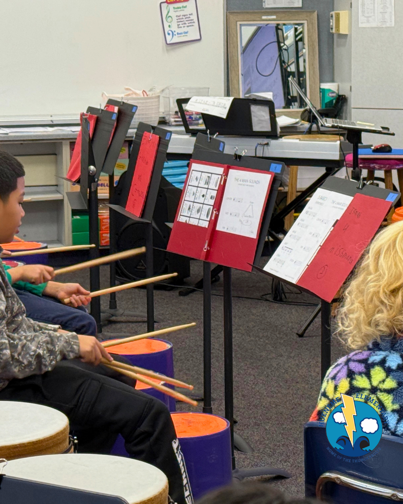 students during music lessons