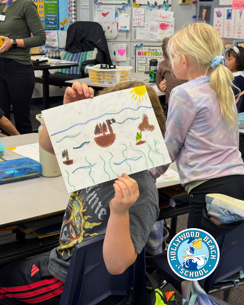 2nd graders enjoying an art lesson