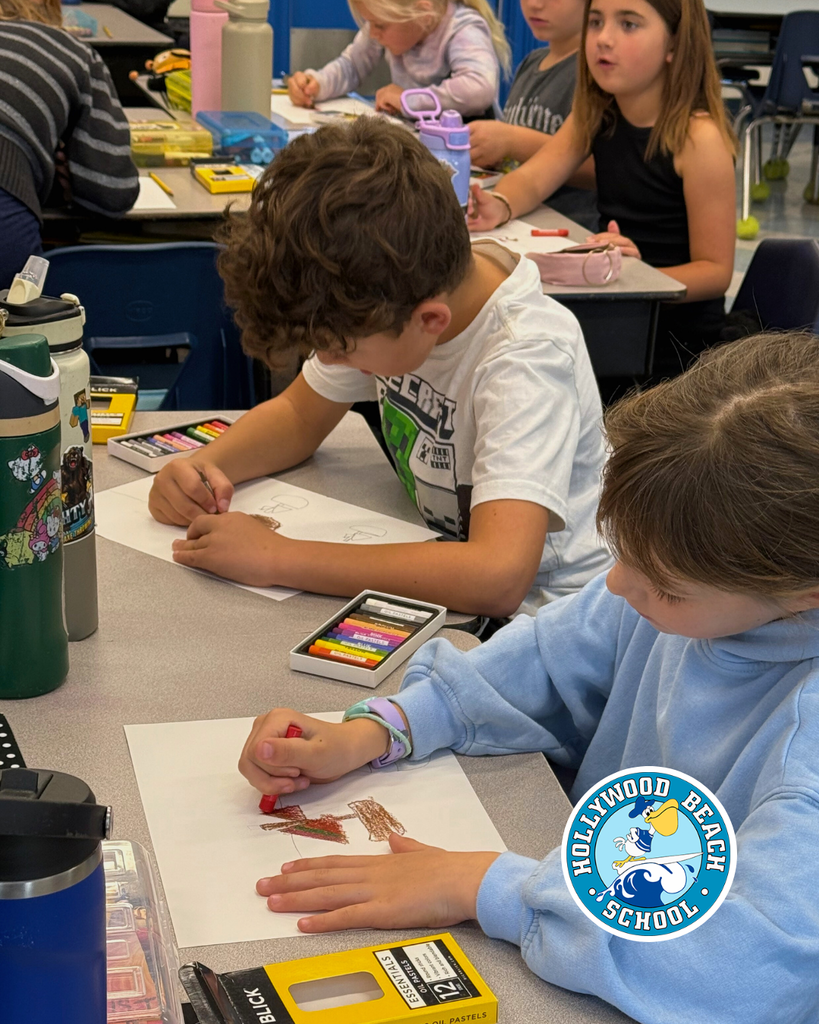 2nd graders enjoying an art lesson