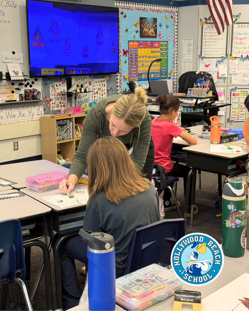 2nd graders enjoying an art lesson