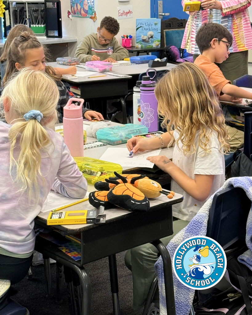 2nd graders enjoying an art lesson