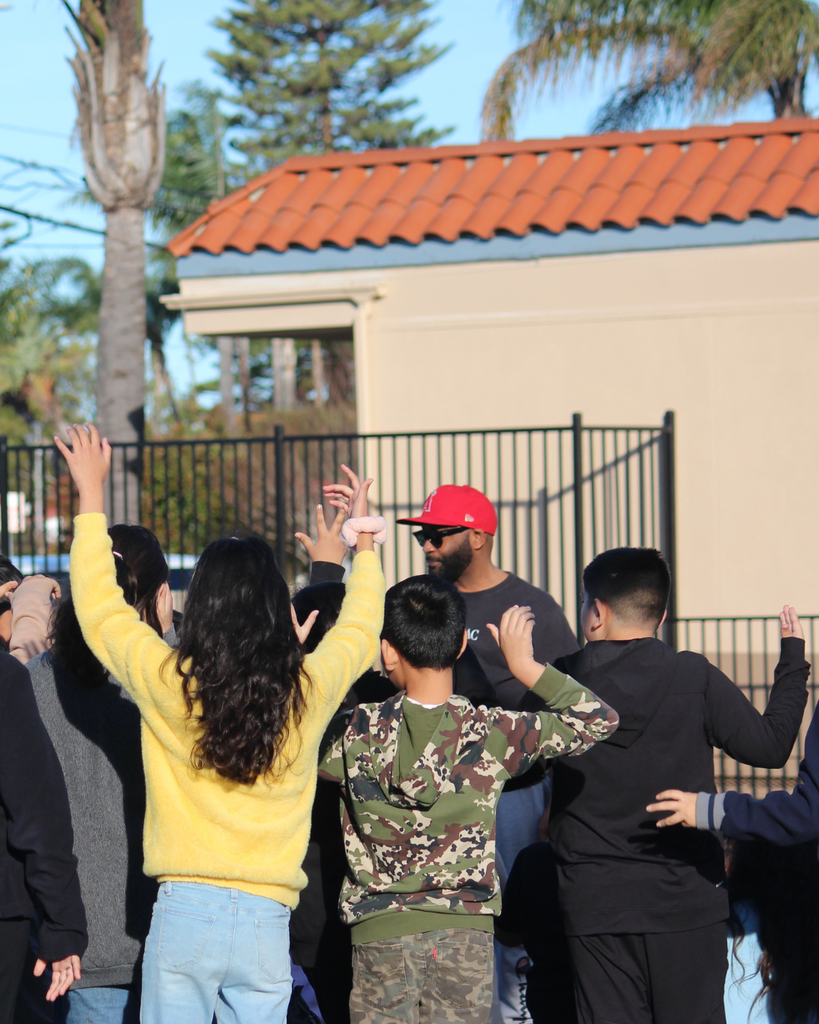 students practicing for upcoming performance