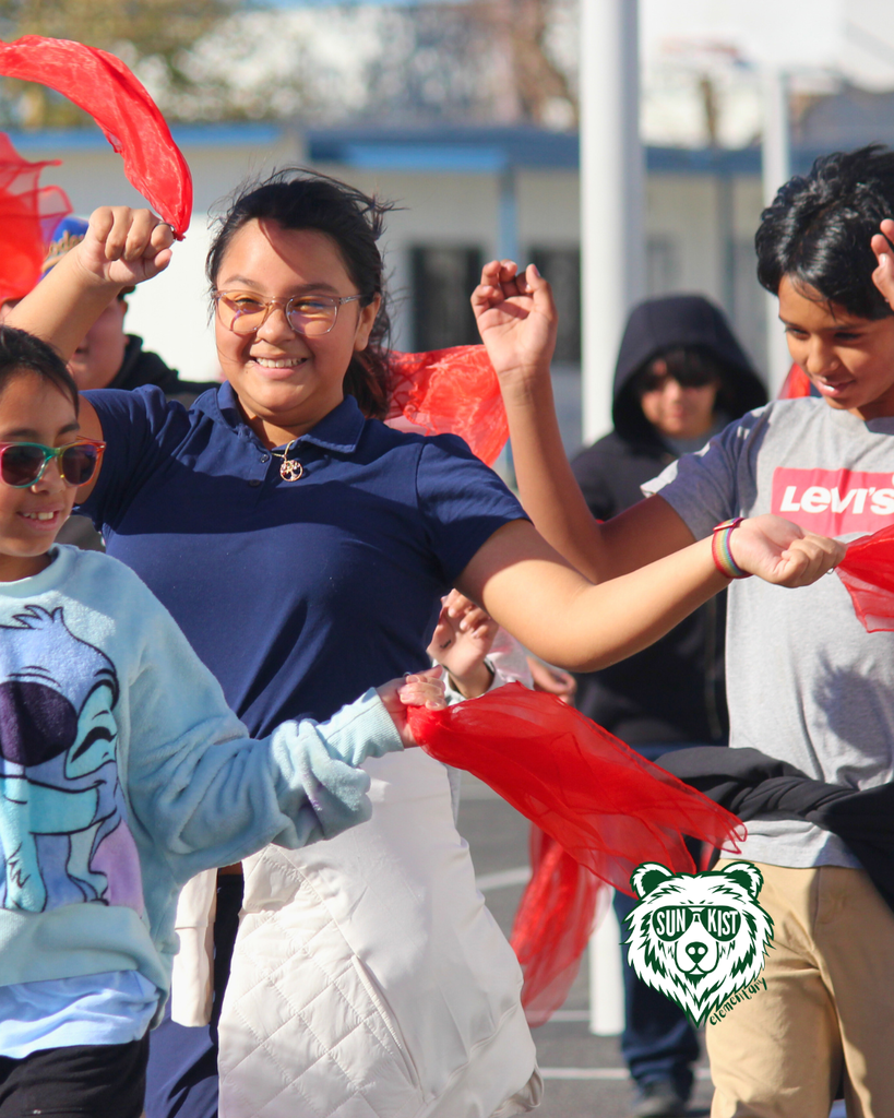 students practicing for upcoming performance