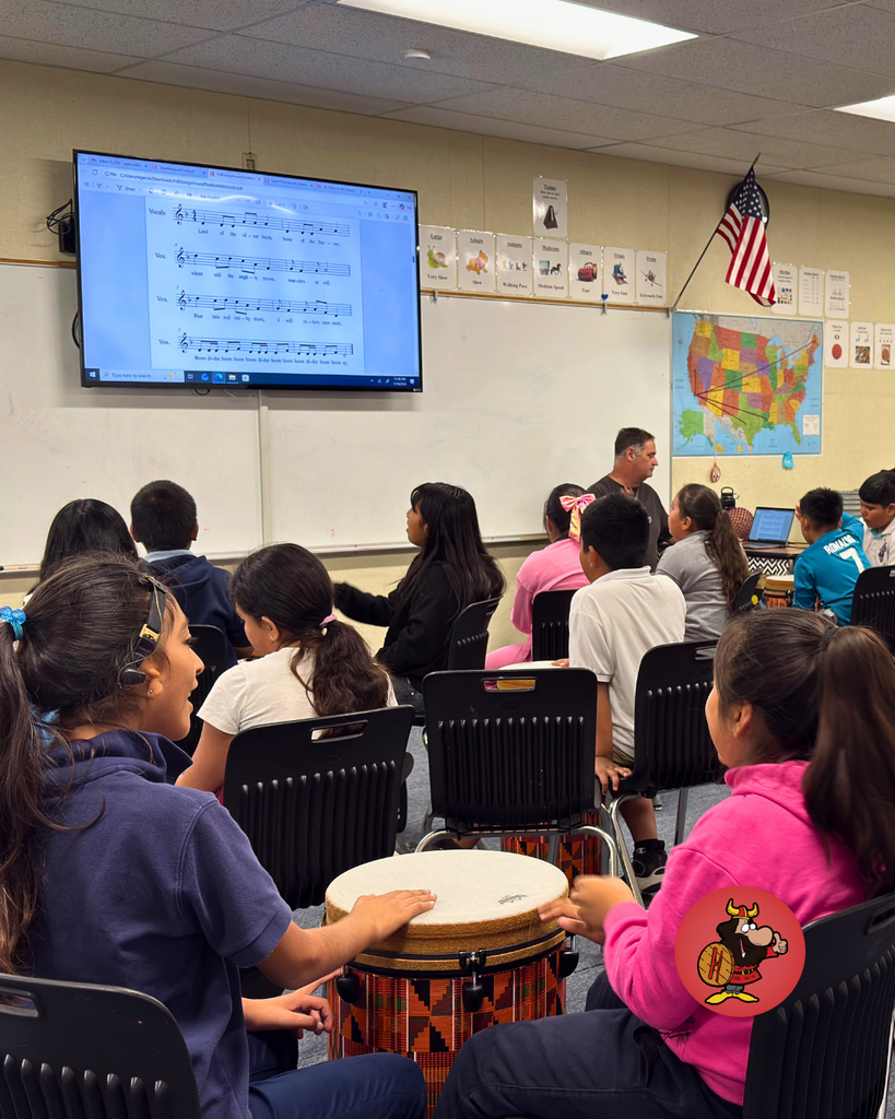 4th graders in music class