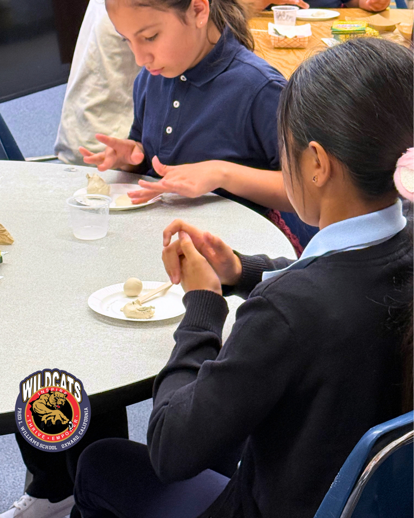 students sculpting an egg and a piece of bacon