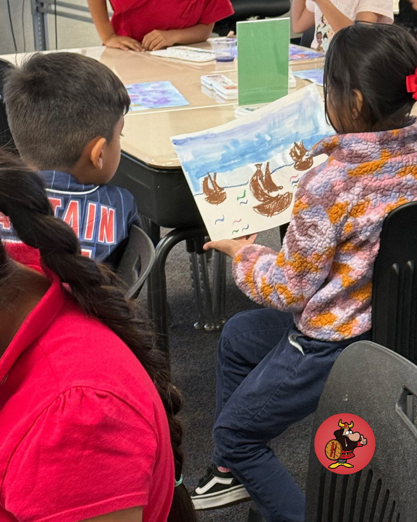 students participating in art project