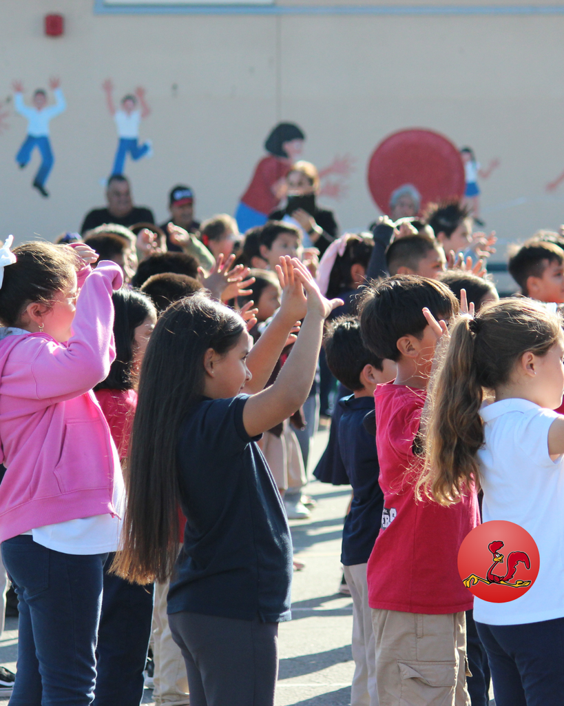 students dancing during performance