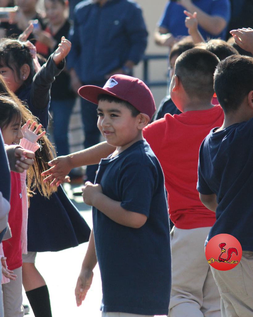 students dancing during performance