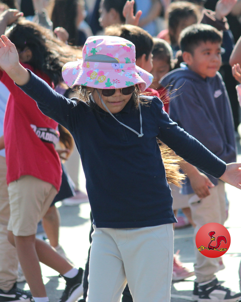 students dancing during performance