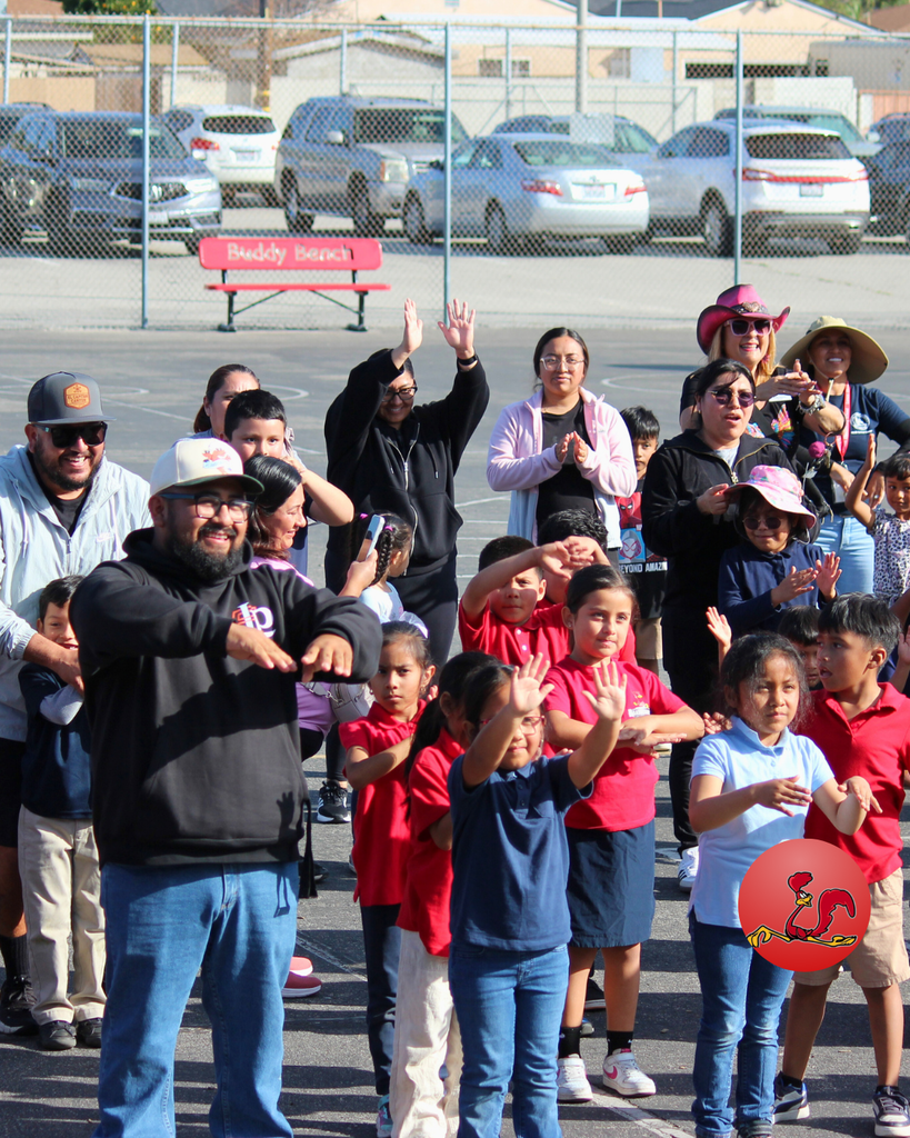 students dancing during performance