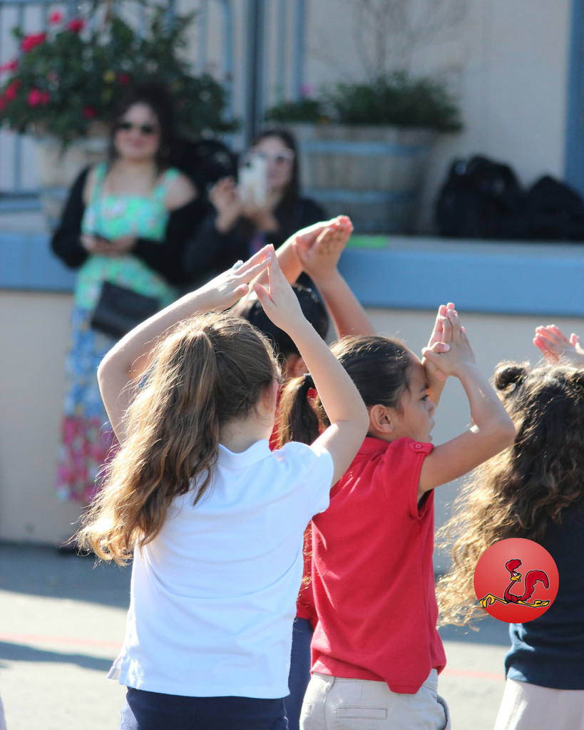 students dancing during performance