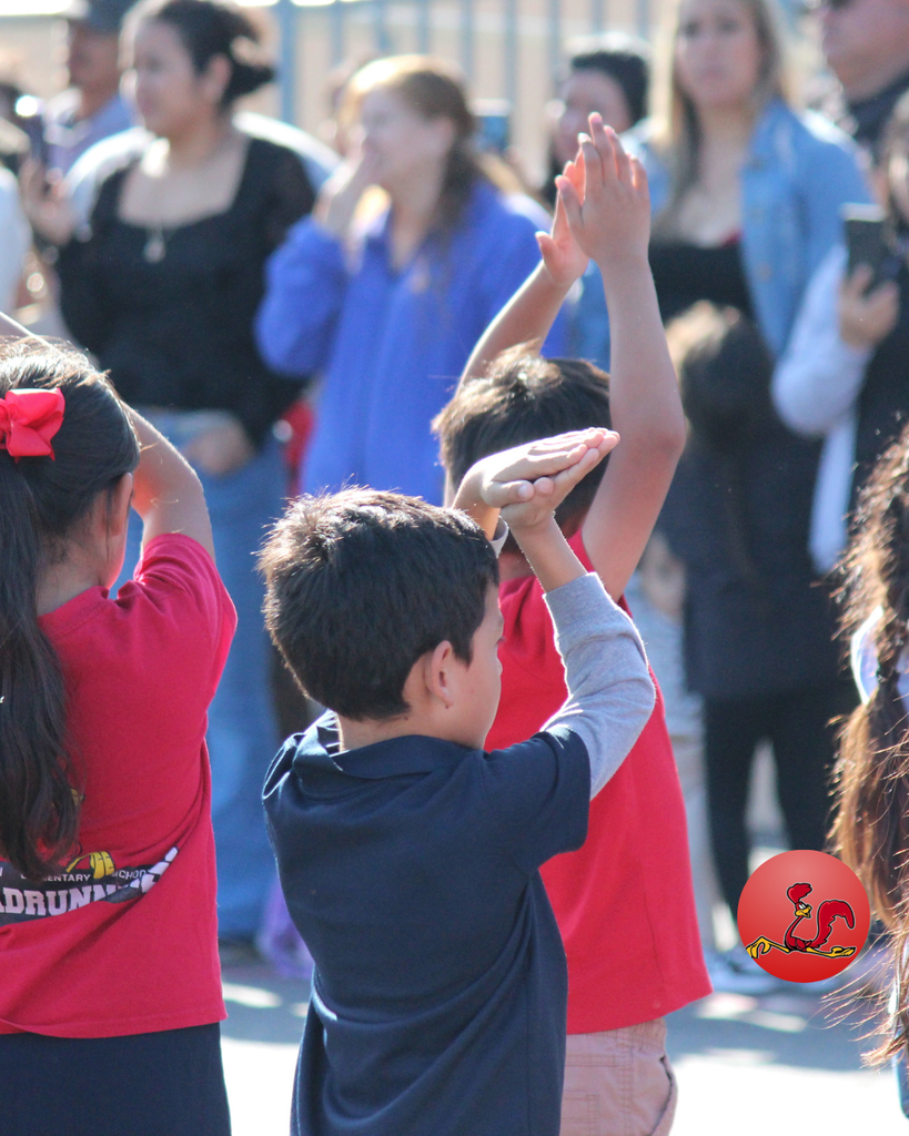 students dancing during performance