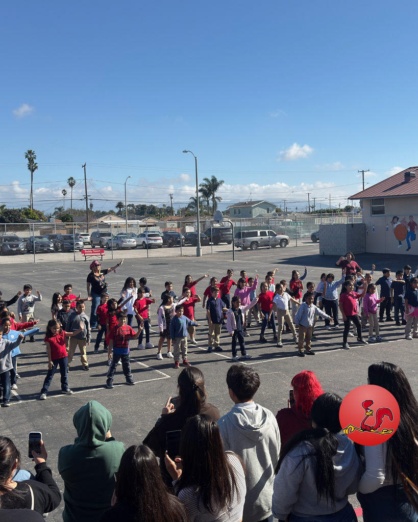 students performing dance routine