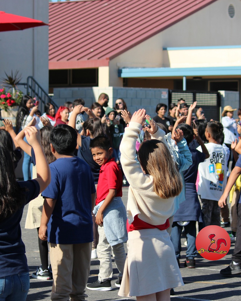 students performing dance routine
