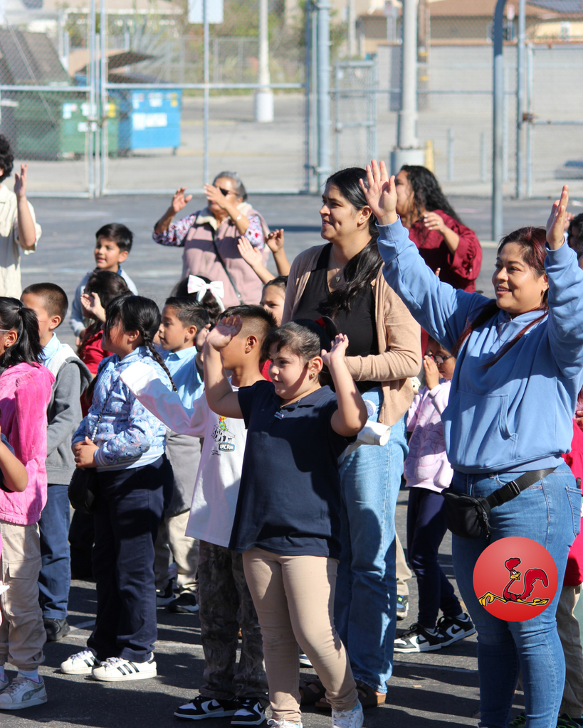 students performing dance routine