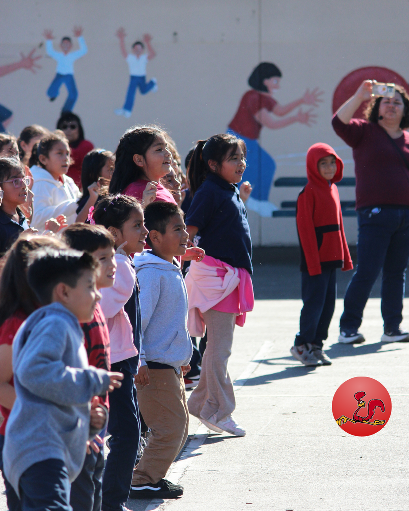 students performing dance routine