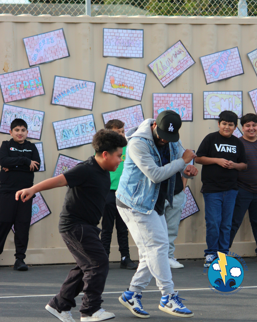 students performing dance routine