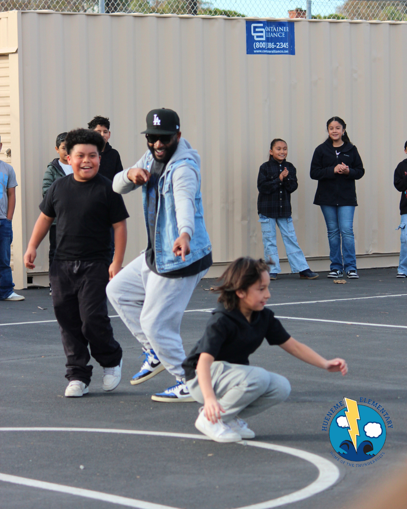 students performing dance routine