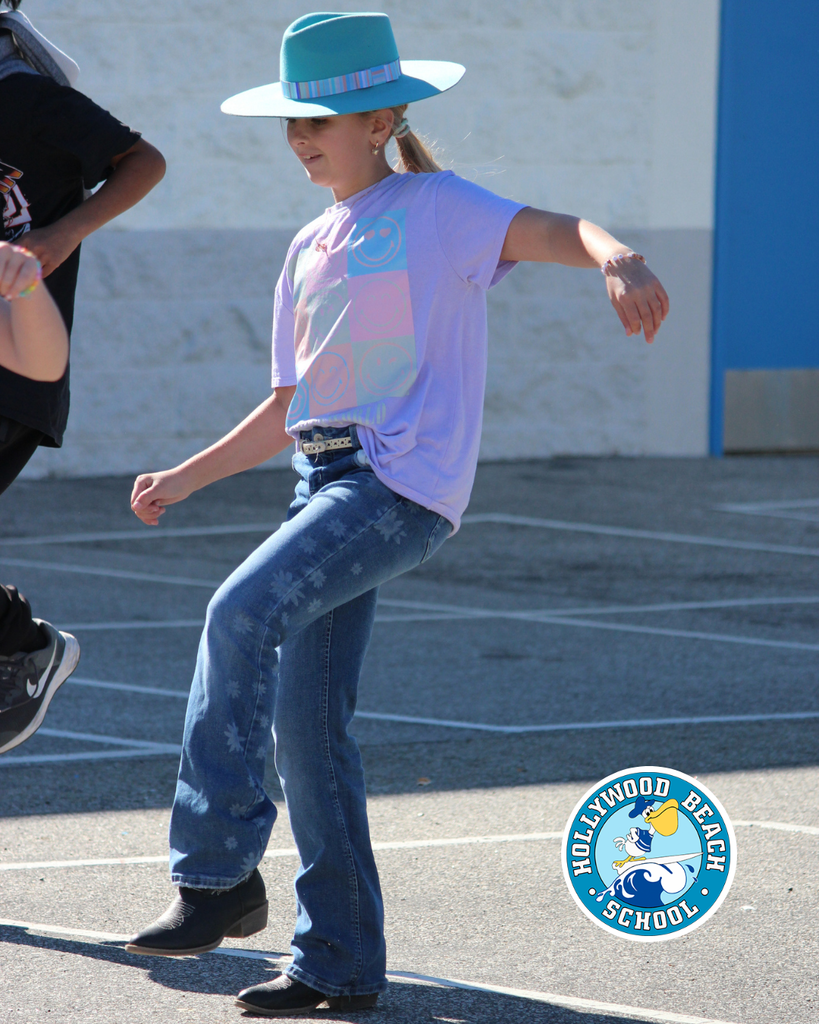 kids dancing during line dance family performance