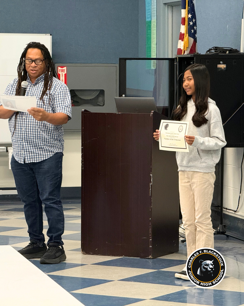 student accepting award