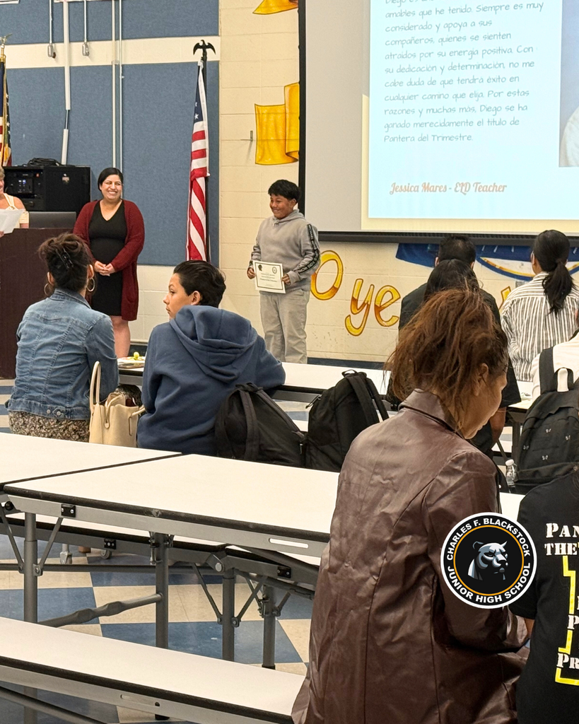 student accepting award