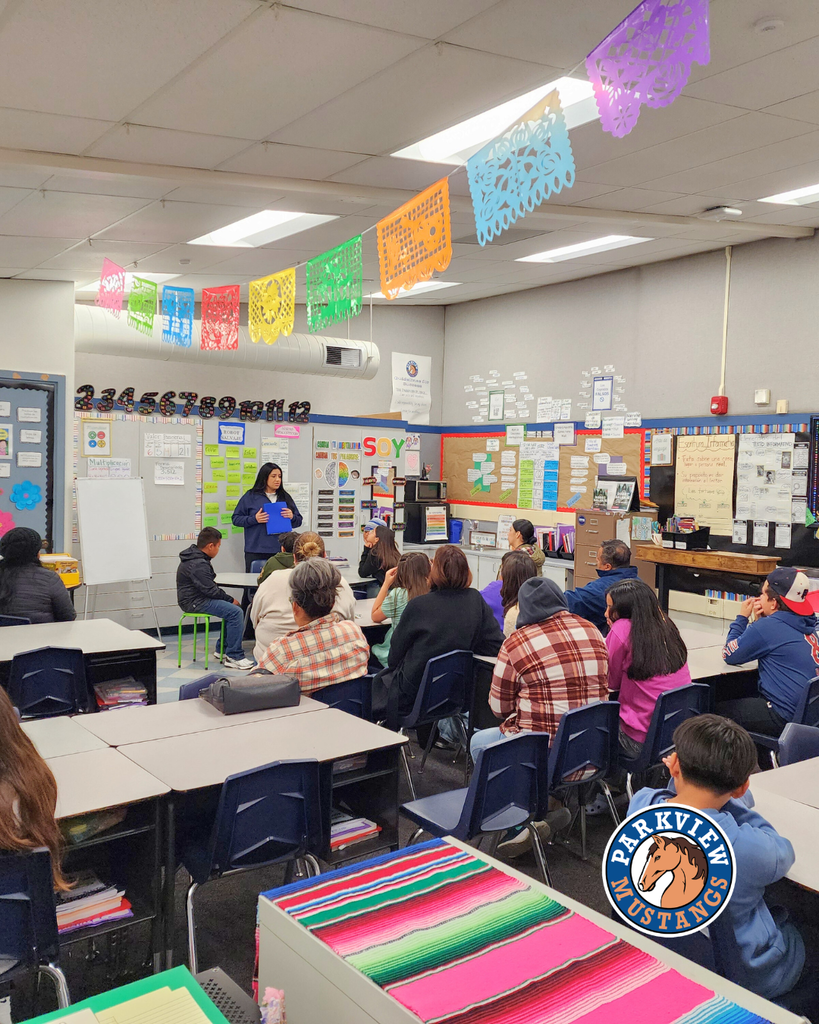 parents and students at Dual Language Literary night