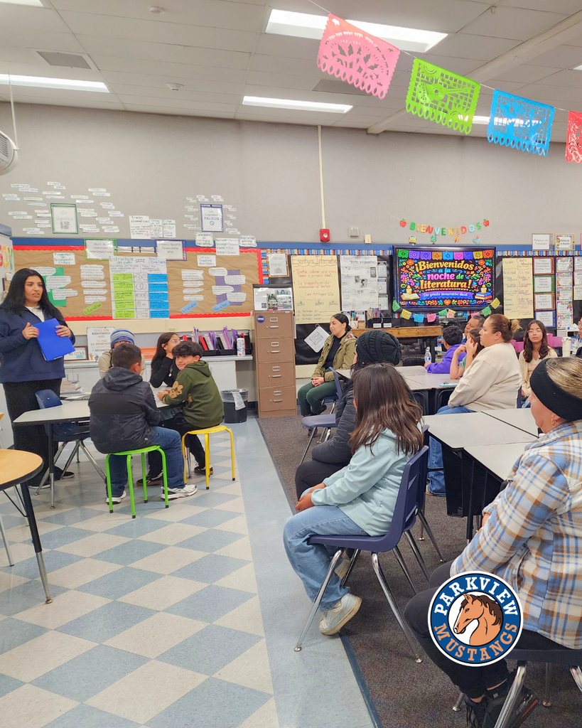 parents and students at Dual Language Literary night