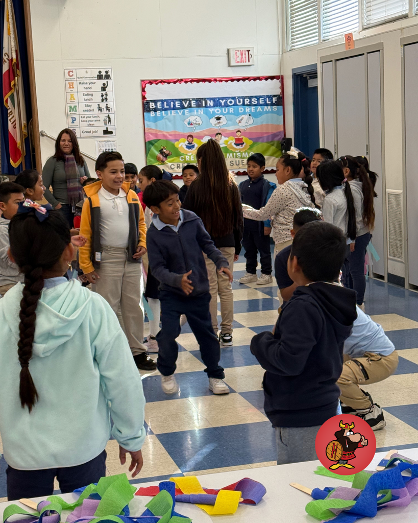 Second graders at Art Haycox celebrating the completion of their Second Step program