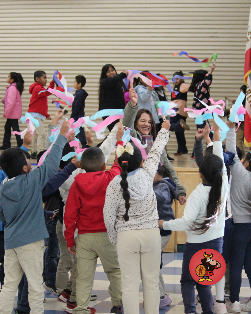 Second graders at Art Haycox celebrating the completion of their Second Step program