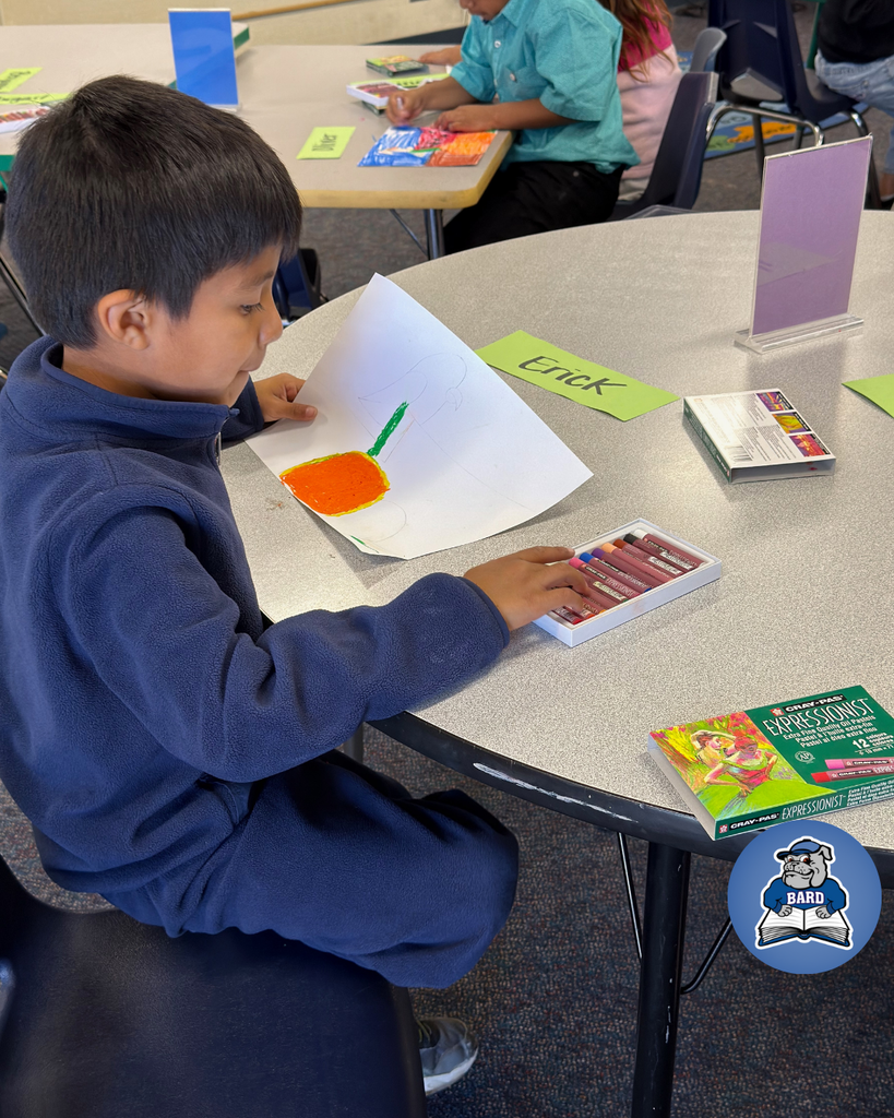 First graders at Bard Elementary School enjoyed an art lesson