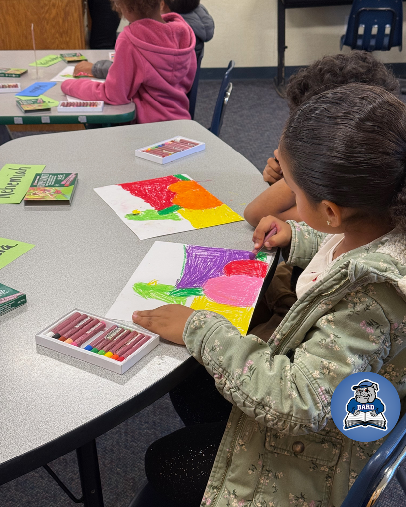 First graders at Bard Elementary School enjoyed an art lesson