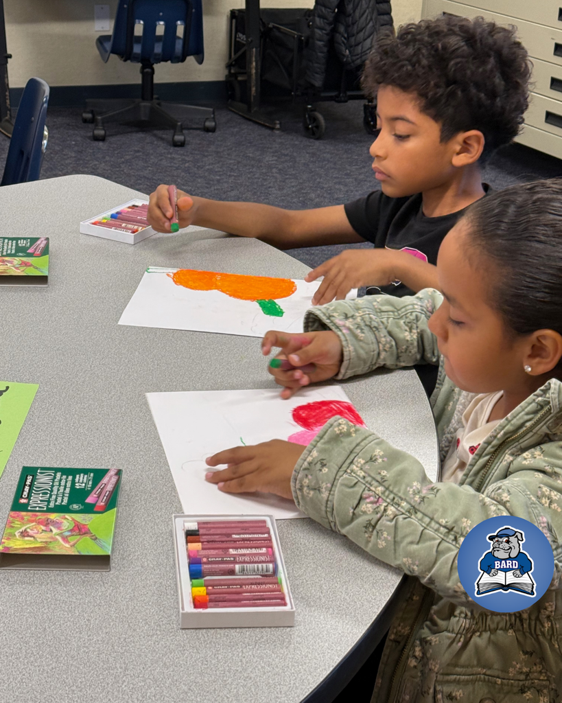 First graders at Bard Elementary School enjoyed an art lesson