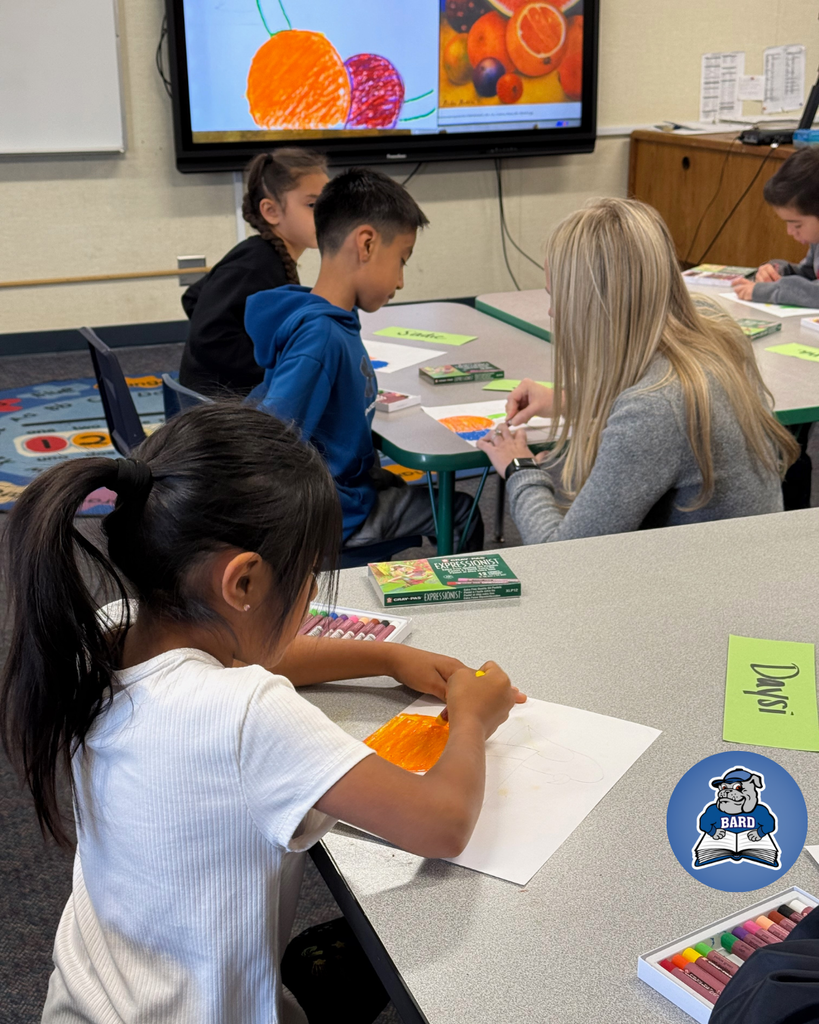 First graders at Bard Elementary School enjoyed an art lesson