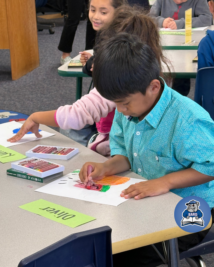 First graders at Bard Elementary School enjoyed an art lesson