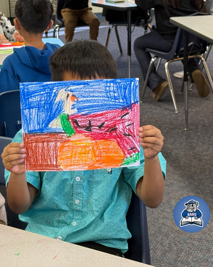 First graders at Bard Elementary School enjoyed an art lesson