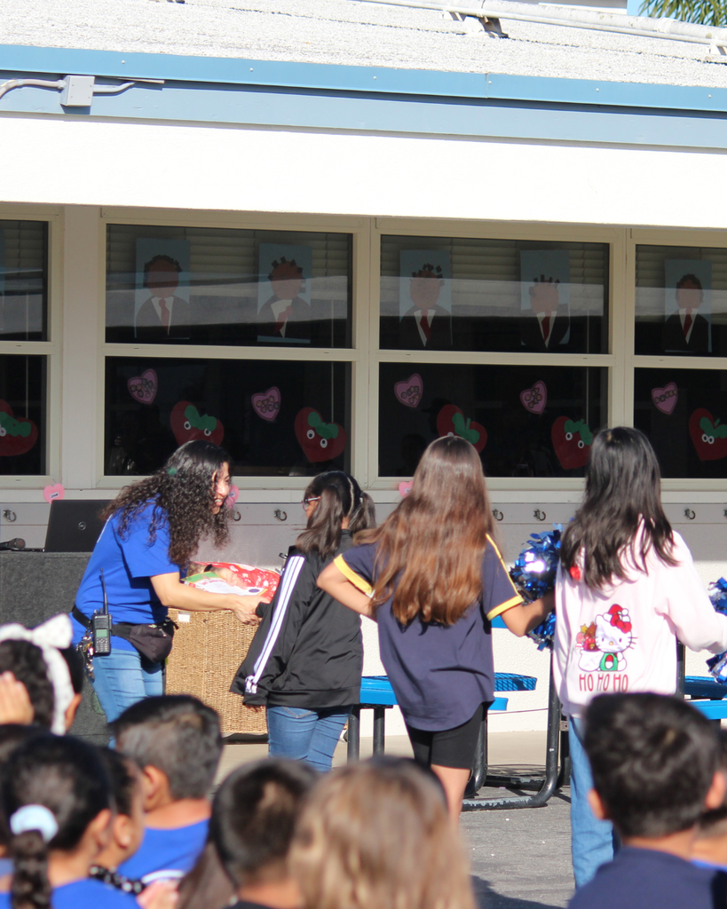 students attending parkview flag gathering
