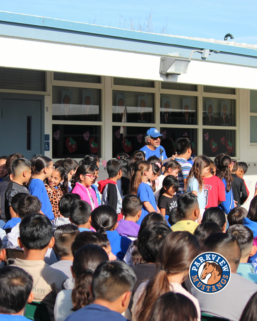 students attending parkview flag gathering