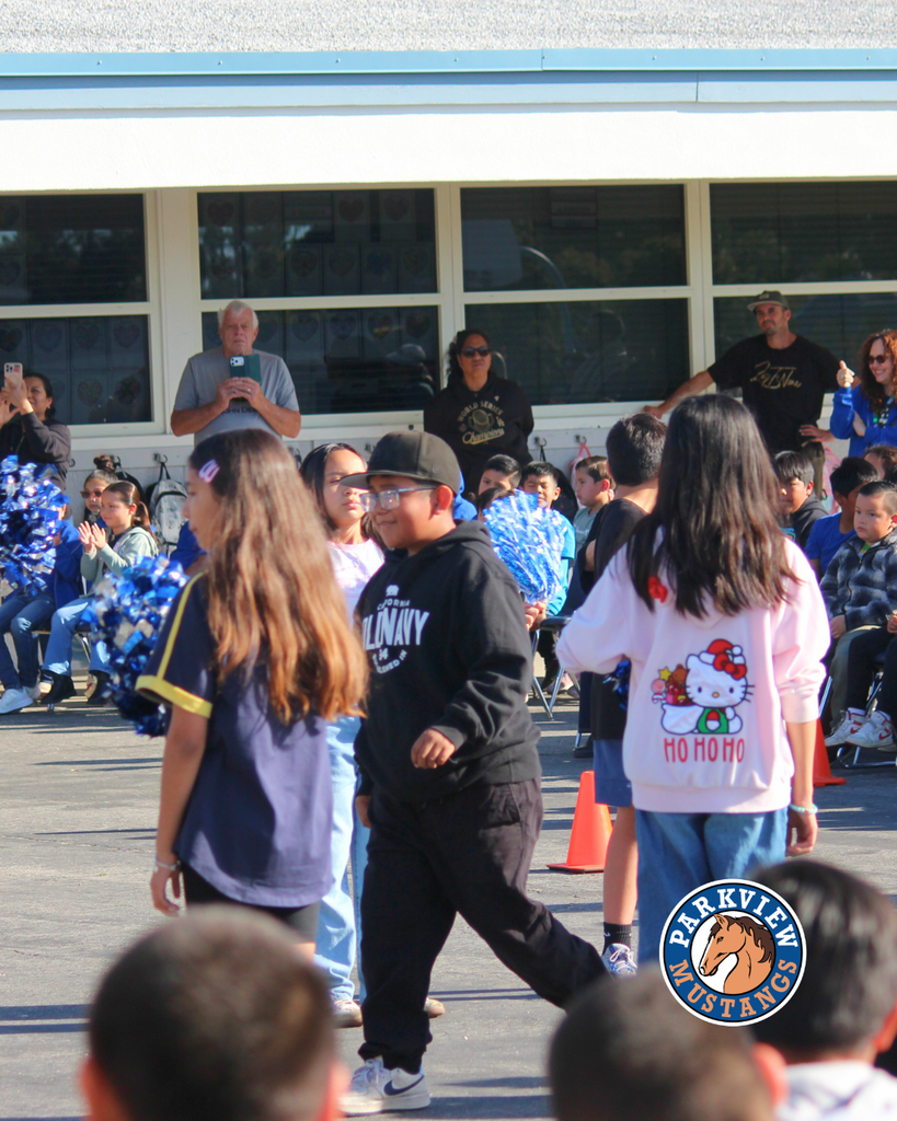 students attending parkview flag gathering