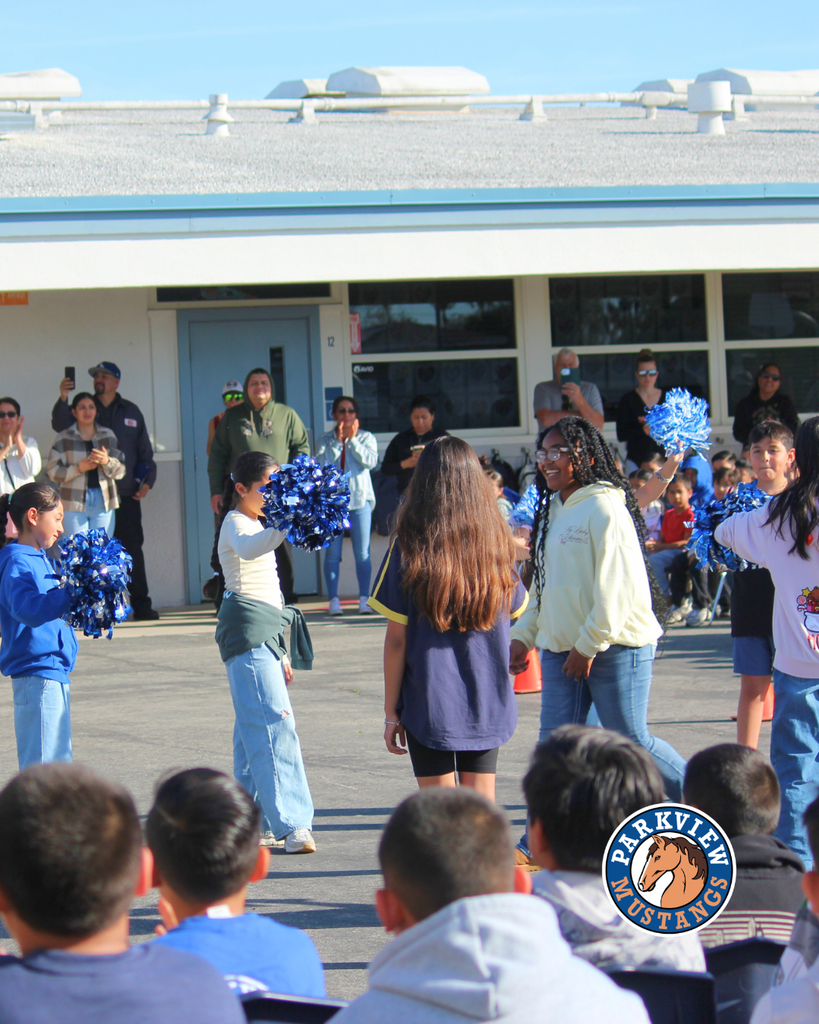 students attending parkview flag gathering