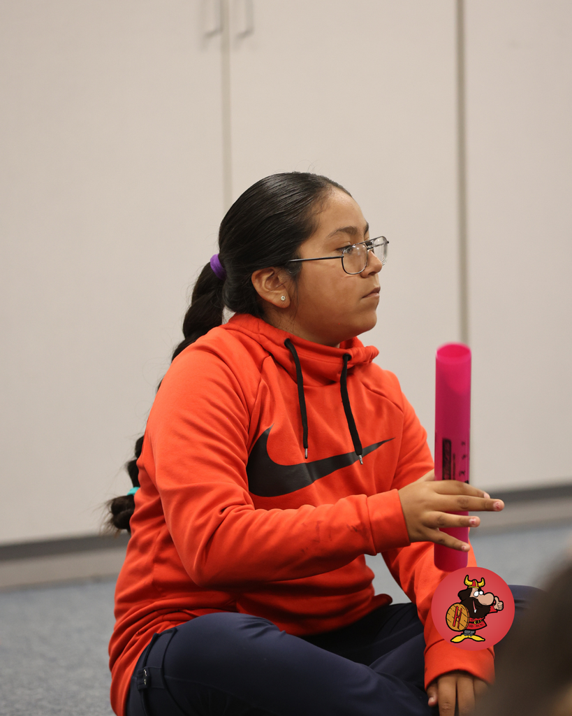 students engaged during band class