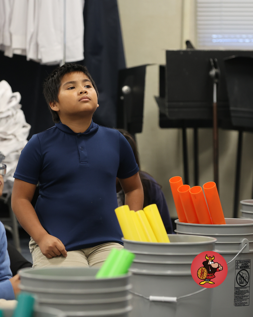 students engaged during band class