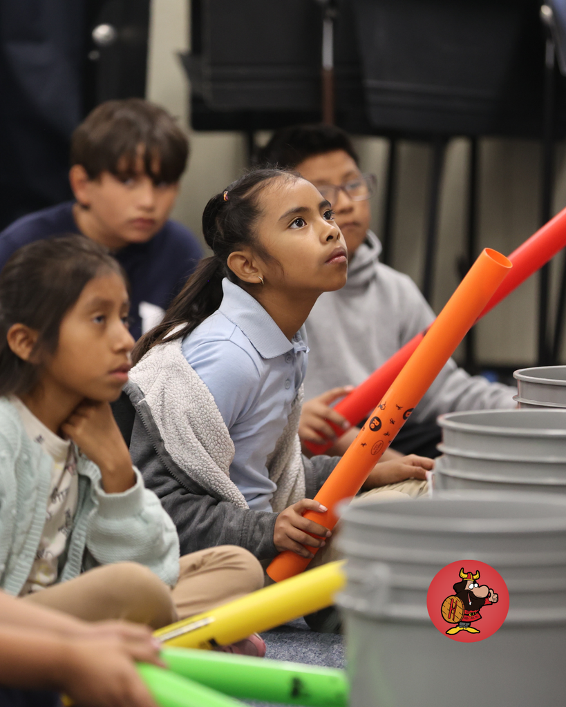 students engaged during band class