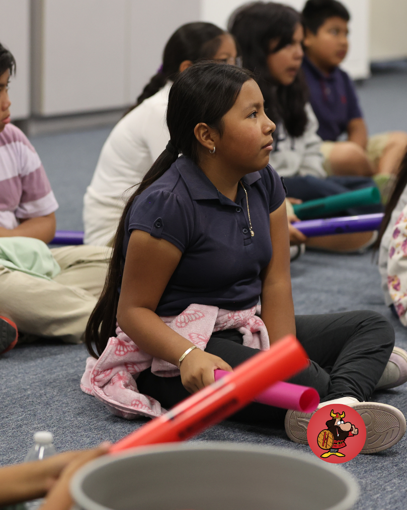 students engaged during band class