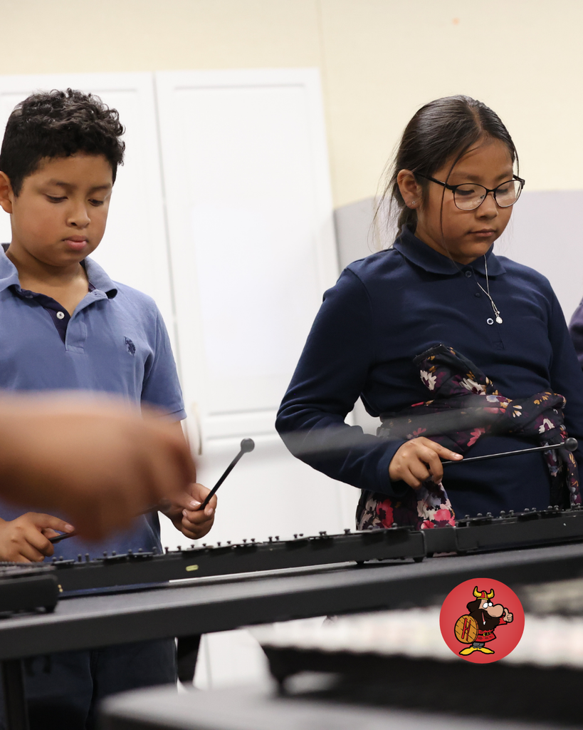 Students in music class