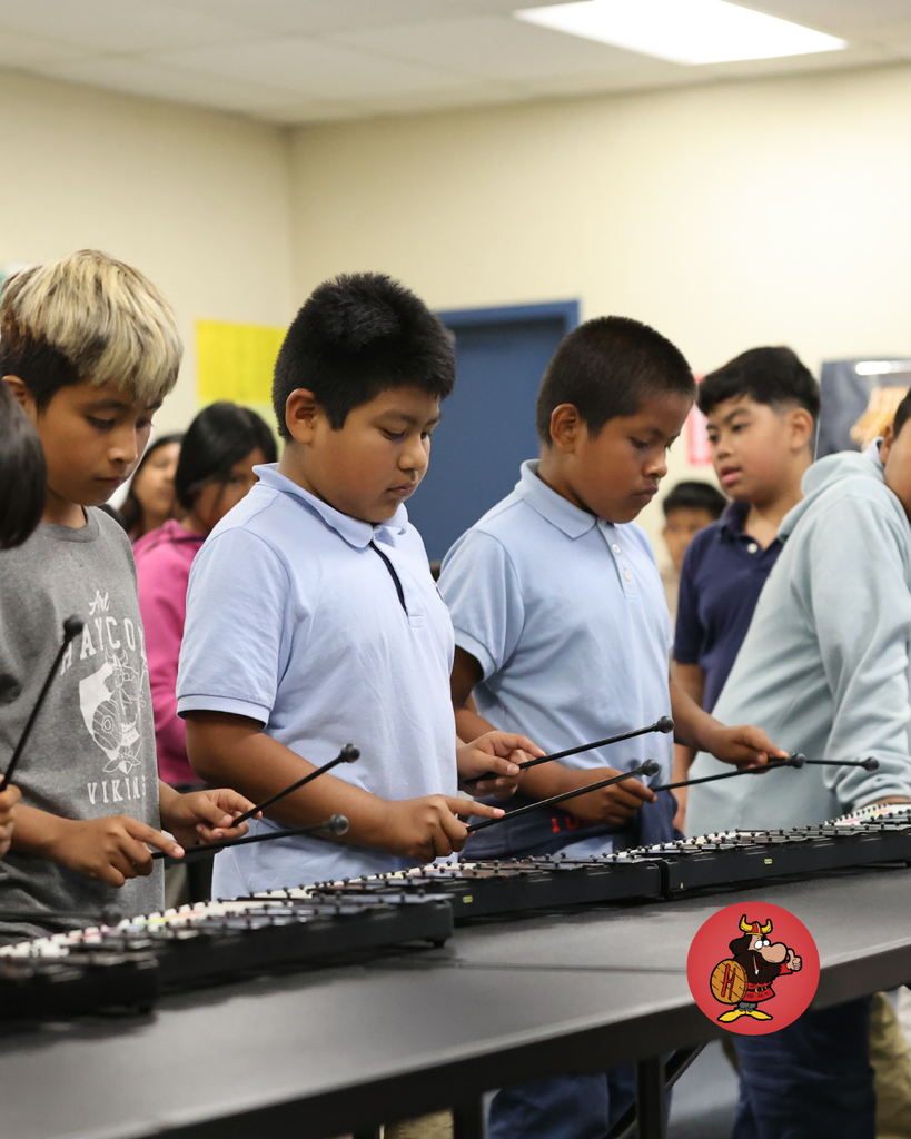 Students in music class
