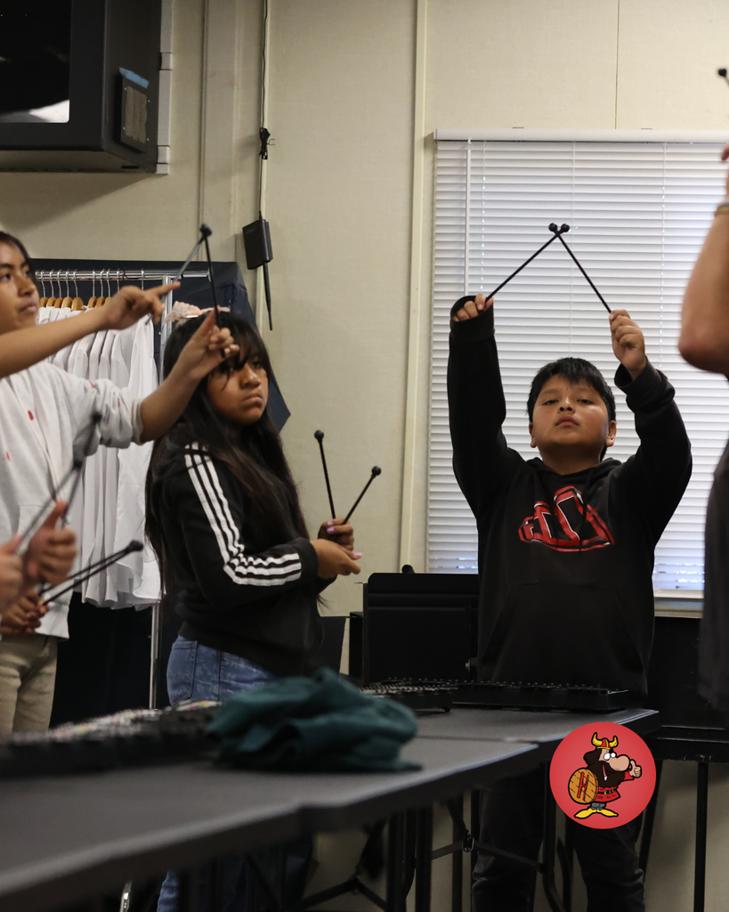 Students in music class